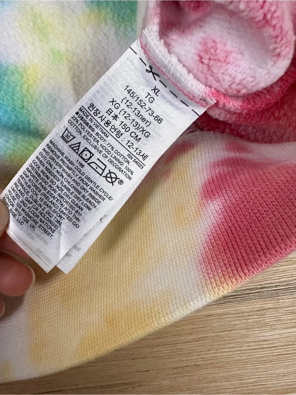 GAP Kids Rainbow Tie-Dye Hoodie